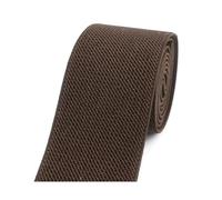 Rodsah 5 Meter elastische Bänder 6 cm breit 1,8 mm dick Gummiband zum Nähen von Hosen Taillengürtel Kleidung gestricktes Nähzubehör,Kaffee,60mm