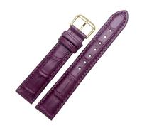 Rodsah Buntes Lederarmband 12 mm - 24 mm, Dornschließe, Uhrenarmbänder, Uhrenersatzarmbänder + Montagewerkzeug,Lila,24mm
