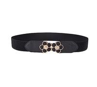 Rodsah Dehnbarer Taillengürtel für Damen, 4 cm breit, klassischer elastischer Kleidergürtel, modisches Accessoire,75cm