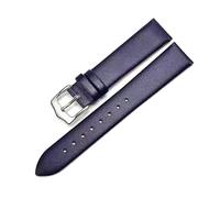 Rodsah Dünnes Leder-Uhrenarmband 8-24 mm, Vintage, buntes Damenarmband, mit Montagewerkzeug Werkzeug,Dunkelblau,13mm