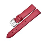 Rodsah Dünnes Leder-Uhrenarmband 8-24 mm, Vintage, buntes Damenarmband, mit Montagewerkzeug Werkzeug,Rot,9mm
