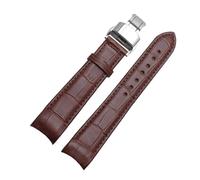 Rodsah Echtleder-Uhrenarmband 20 mm 21 mm 22 mm Uhrenarmband mit gebogenem Ende, Herrenuhrenzubehör,20mm