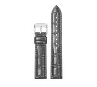 Rodsah Farbiges Leder-Uhrenarmband 10-22 mm, universelles Echtleder-Uhrenarmband, Uhrenzubehör,Dunkelgrau,15mm