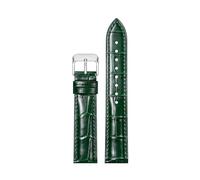 Rodsah Farbiges Leder-Uhrenarmband 10-22 mm, universelles Echtleder-Uhrenarmband, Uhrenzubehör,Dunkelgrün,12mm