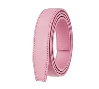 Rodsah Unisex 2,4 cm Ledergürtel ohne Schnalle, minimalistischer Bund für Kleidung,Rosa,105x2.4cm