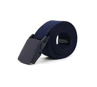 Rodsah Unisex 3,2 cm gewebter Canvas-Gürtel, verstellbarer Kunststoffschnallenbund für Jeans,115cm