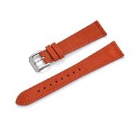 Rodsah Vintage-Uhrenarmband aus weichem Wildleder mit Schnellverschluss, 18 mm, 19 mm, 20 mm, 22 mm, Ersatzarmband, Zubehör,Orange,20mm
