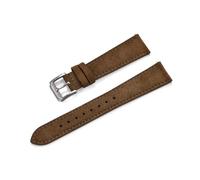 Rodsah Vintage-Uhrenarmband aus weichem Wildleder mit Schnellverschluss, 18 mm, 19 mm, 20 mm, 22 mm, Ersatzarmband, Zubehör,Braun,19mm