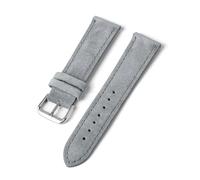 Rodsah Vintage Wildleder-Armband mit Schnellverschluss - 18-24 mm - Ersatzarmband,Grau,18mm