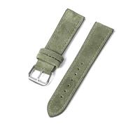 Rodsah Vintage Wildleder-Armband mit Schnellverschluss - 18-24 mm - Ersatzarmband,Grün,18mm