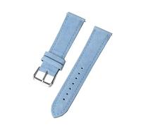 Rodsah Vintage Wildleder-Armband mit Schnellverschluss - 18-24 mm - Ersatzarmband,Hellblau,18mm