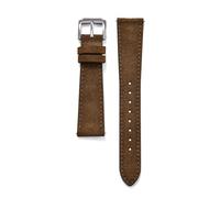 Rodsah Vintage Wildleder-Uhrenarmband, 18 mm, 19 mm, 20 mm, 22 mm, Schnellverschluss, Uhrenzubehör,Braun,19mm