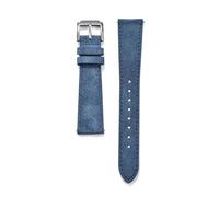 Rodsah Vintage Wildleder-Uhrenarmband, 18 mm, 19 mm, 20 mm, 22 mm, Schnellverschluss, Uhrenzubehör,Hellblau,20mm