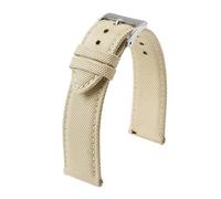 Rodsah Wasserdichtes Canvas-Uhrenarmband, 18-24 mm, Schnellverschluss, Nylon, Sportarmband,Beige,22mm
