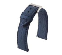 Rodsah Wasserdichtes Canvas-Uhrenarmband, 18-24 mm, Schnellverschluss, Nylon, Sportarmband,Blau,20mm