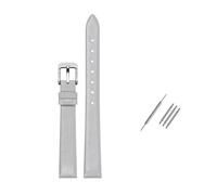 Rodsah Weiches Echtlederarmband, universelles Uhrenarmband 8-24 mm, für Herren und Damen, wasserdicht,Grau,10mm