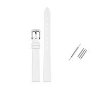 Rodsah Weiches Echtlederarmband, universelles Uhrenarmband 8-24 mm, für Herren und Damen, wasserdicht,Weiß,9mm