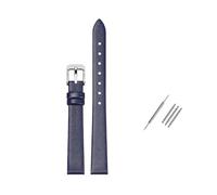Rodsah Weiches Echtlederarmband, universelles Uhrenarmband 8-24 mm, für Herren und Damen, wasserdicht,Dunkelblau,12mm