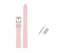 Rodsah Weiches Echtlederarmband, universelles Uhrenarmband 8-24 mm, für Herren und Damen, wasserdicht,Rosa,10mm