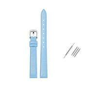 Rodsah Weiches Echtlederarmband, universelles Uhrenarmband 8-24 mm, für Herren und Damen, wasserdicht,Himmelblau,20mm