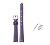 Rodsah Weiches Echtlederarmband, universelles Uhrenarmband 8-24 mm, für Herren und Damen, wasserdicht,Dunkelviolett,20mm