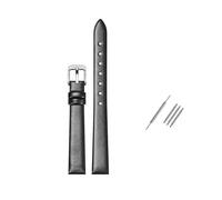 Rodsah Weiches Echtlederarmband, universelles Uhrenarmband 8-24 mm, für Herren und Damen, wasserdicht,Schwarz,20mm