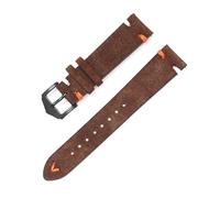 Rodsah Wildleder-Uhrenarmband 20 mm 22 mm Vintage-Armband Ersatz-Uhrenarmband für Herrenuhrenzubehör,20mm