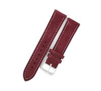 Rodsah Wildlederarmband 16 mm - 22 mm, handgefertigtes Näharmband, Schnellverschluss, Uhrenarmband für Uhrenzubehör,Weinrot,20mm