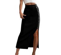 RöCke Bunt Strickrock Und Pullover Stufenrock Langer Schwarzer Rock Mit Schlitz Plisseerock Mini Silberner Rock Zipfelrock Rock Mit KnöPfen TüLl Unterrock Midi Wickel Rock Umstandsrock Festlich Rock