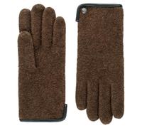 Roeckl Walkhandschuhe aus Schurwolle mit Wappen Emblem in Mittelbraun Mel, Größe 7