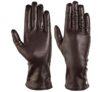 Roeckl Edelklassiker Leder Damenhandschuhe Damen - Fingerhandschuhe Winterhandschuhe mit Futter Herbst-Winter - 8 1/2 HS braun