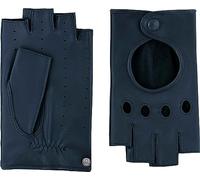 Roeckl Florenz Autofahrer Lederhandschuhe Damen Classic Navy Halbfingerhandschuhe (7)
