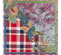 ROECKL Patchwork Leo Scarf Multi Red