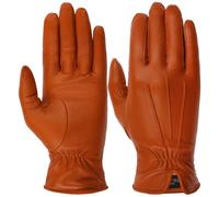 Roeckl Raffung Leder Damenhandschuhe Damen - Fingerhandschuhe Winterhandschuhe Lederhandschuhe mit Futter Herbst-Winter - 8 HS rost