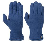 Roeckl Wollhandschuhe mit Lederpaspel Damen - Strickhandschuhe Fingerhandschuhe Herbst-Winter - 8 HS royalblau