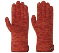 Roeckl Wollhandschuhe mit Lederpaspel Strickhandschuhe (6 1/2 HS - rot-meliert)