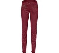 Röhrenhose HEINE, Damen, Gr. 24, Kurzgrößen, rot (bordeaux), 98% Baumwolle, 2% Elasthan, Beschichtung:100% Polyurethan, unifarben, lang, Hosen (57329634-24) bordeaux