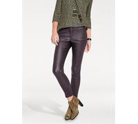 Röhrenhose HEINE, Damen, Gr. 22, Kurzgrößen, rot (bordeaux), 76% Viskose, 21% Polyamid, 3% Elasthan, Miedereinsatz:15% Elasthan, 85% Polyamid, unifarben, lang, Hosen (78790145-22) bordeaux
