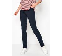 Röhrenhose TONI "TO BE LOVED", Damen, Gr. 22, K-Gr, blau (dunkelblau), Denim/Jeans, Obermaterial: 68% Baumwolle, 29% Polyester, 3% Elasthan, unifarben, Basic, slim fit knöchellang, Hosen, mit kleinen