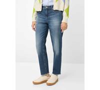 Röhrenjeans BRAX "Style MILEY S", Damen, Gr. 42K (21), Kurzgrößen, denim, Denim/Jeans, 99% Baumwolle, 1% Elasthan, Jeans (73642831-21) denim