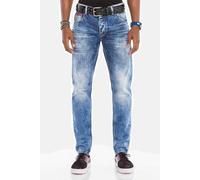 Cipo & Baxx Herren CD520 Jeans Hose Denim Straight Fit Hose Blau