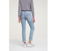 Röhrenjeans HEINE, Damen, Gr. 20, Kurzgrößen, blau (bleached), 98% Baumwolle, 2% Elasthan, Miedereinsatz:20% Elasthan, 80% Polyamid, unifarben, lang, Jeans (53419248-20) bleached