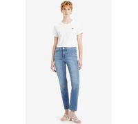 Röhrenjeans LEVI'S "312 SHAPING SLIM", Damen, Gr. 28, Länge 30, blau (working harder), Denim/Jeans, Obermaterial: 80% Baumwolle, 19% Polyester, 1% Elasthan, slim fit lang, Jeans Röhrenjeans, Schmale S