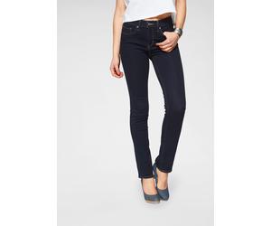 Röhrenjeans LEVI'S "312 SHAPING SLIM", Damen, Gr. 31, Länge 30, blau (rinsed), Denim/Jeans, Obermaterial: 80% Baumwolle, 19% Polyester, 1% Elasthan, Abriebeffekte, slim fit lang, Jeans Röhrenjeans, Sc