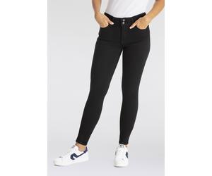 Röhrenjeans LEVI'S "711 DOUBLE BUTTON", Damen, Gr. 27, Länge 32, blau (midnight gaze), Denim/Jeans, Obermaterial: 73% Baumwolle, 26% Polyester, 1% Elasthan, skinny fit, Jeans Röhrenjeans (34260751-27)