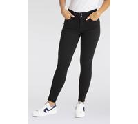 Röhrenjeans LEVI'S "711 DOUBLE BUTTON" Gr. 28, Länge 32, blau (midnight gaze) Damen Jeans (34260751-28) midnight gaze