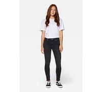 Röhrenjeans MAVI "ADRIANA", Damen, Gr. 26, Länge 30, schwarz (smoke brushed glam), 95% Baumwolle, 3% Polyester, 2% Elasthan, skinny fit lang, Jeans, skinny Fit (85865406-26) smoke brushed glam