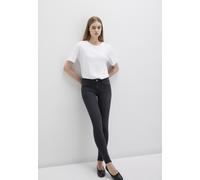Röhrenjeans MAVI "ADRIANA", Damen, Gr. 26, Länge 32, smoke brushed str, 80% Baumwolle, 18% recycelter Polyester, 2% Elasthan, normal normal, Jeans, skinny Fit (11971015-26) smoke brushed str