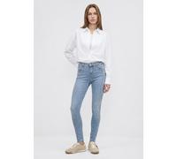 Röhrenjeans MAVI "ADRIANA", Damen, Gr. 29, Länge 30, blau (lt brushed str), 87% Baumwolle, 11% Polyester, 2% Elastan, skinny fit normal, Jeans, skinny Fit (84181764-29) lt brushed str
