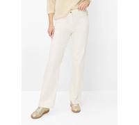 Röhrenjeans RAPHAELA BY BRAX "Style PEGGY FLARED", Damen, Gr. 48K (24), Kurzgrößen, beige (ecru), Denim/Jeans, 76% Baumwolle, 21% Polyester, 3% Elasthan, Jeans (26920247-24) ecru